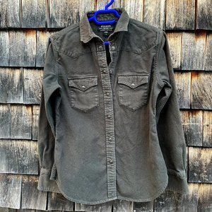 Filson Women's Western Flannel Shirt - size small - faded black